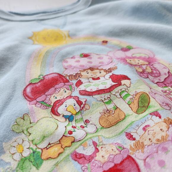 Strawberry Shortcake Kids Crewneck Sweatshirt NWT – Light Blue🍓🌈 - Picture 6 of 13